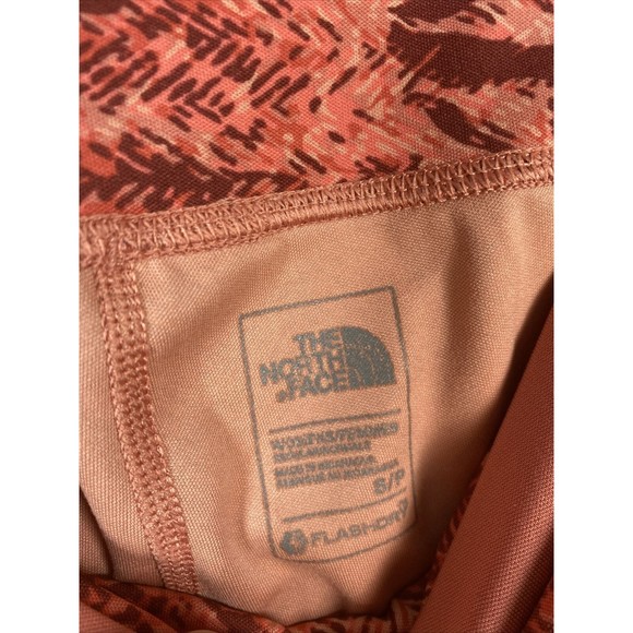 The North Face Flash-Dry orange patterned capri length Small/P athletic leggings - Picture 6 of 8